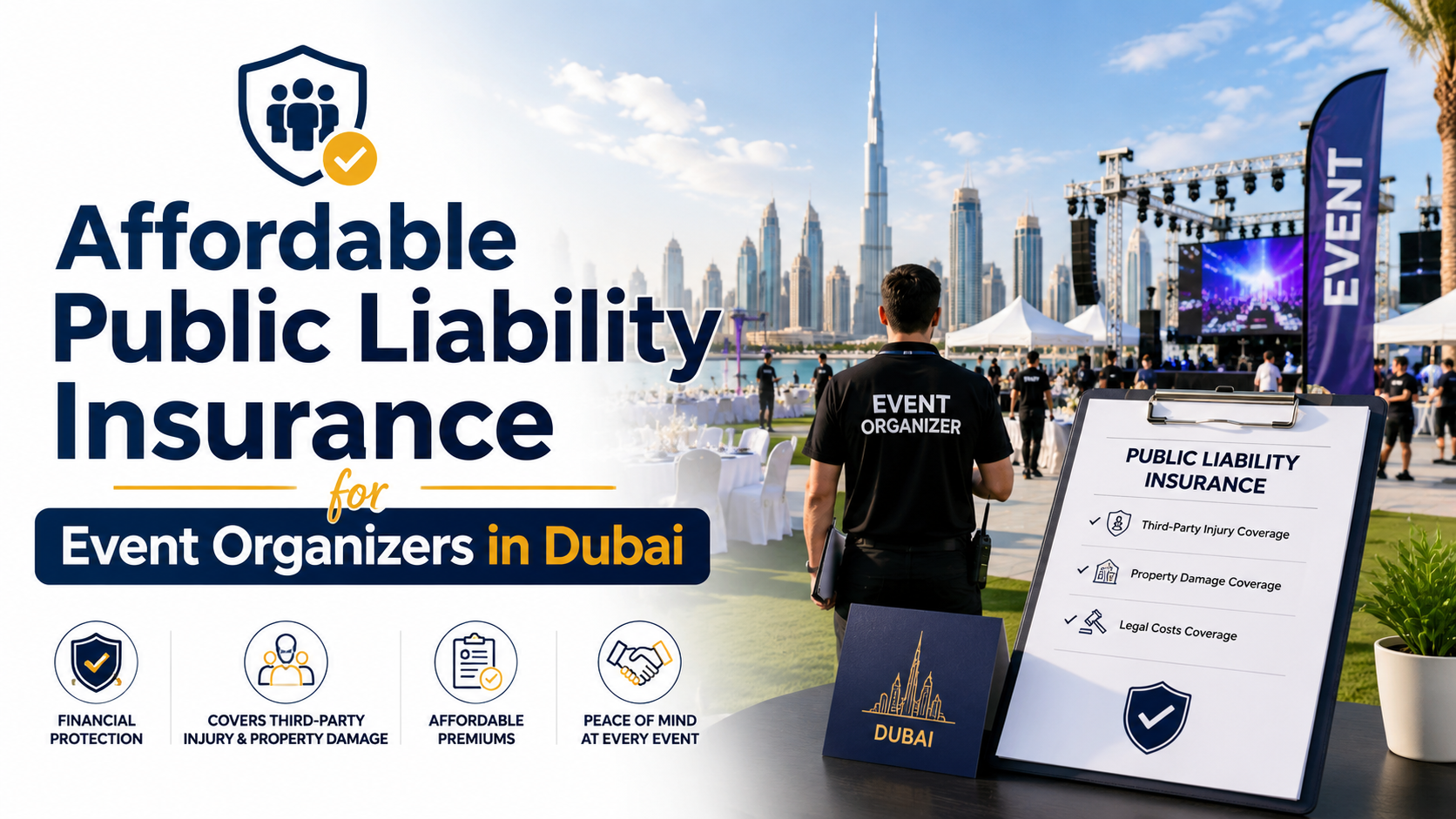 Affordable Public Liability Insurance for Event Organizers in Dubai: Coverage, Costs & Requirements