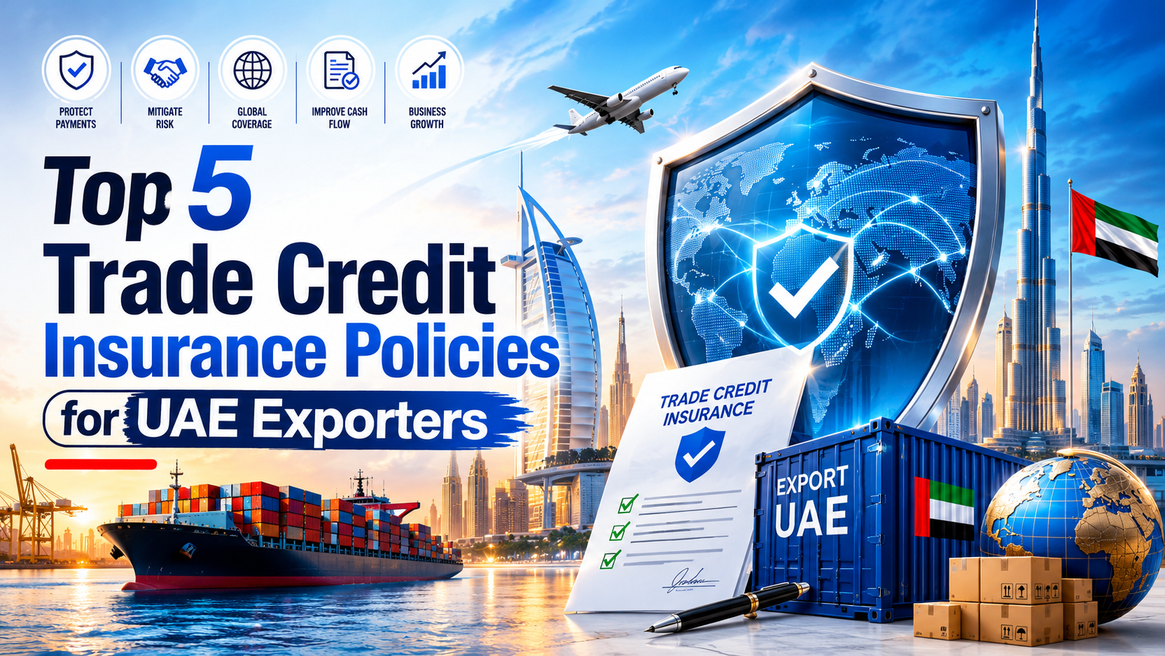 Top 5 Trade Credit Insurance Policies for UAE Exporters in 2026: Coverage, Costs & Comparison